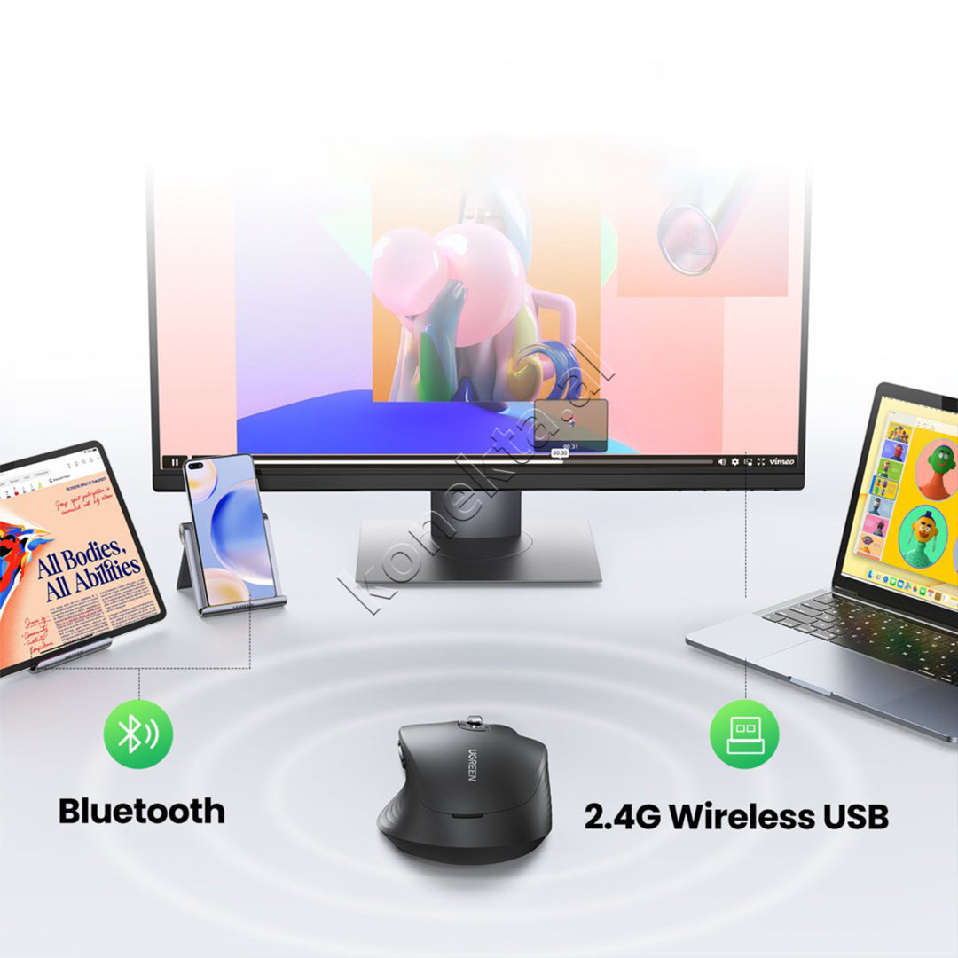 Maus Wireless Me Bluetooth Ugreen 5000DPI