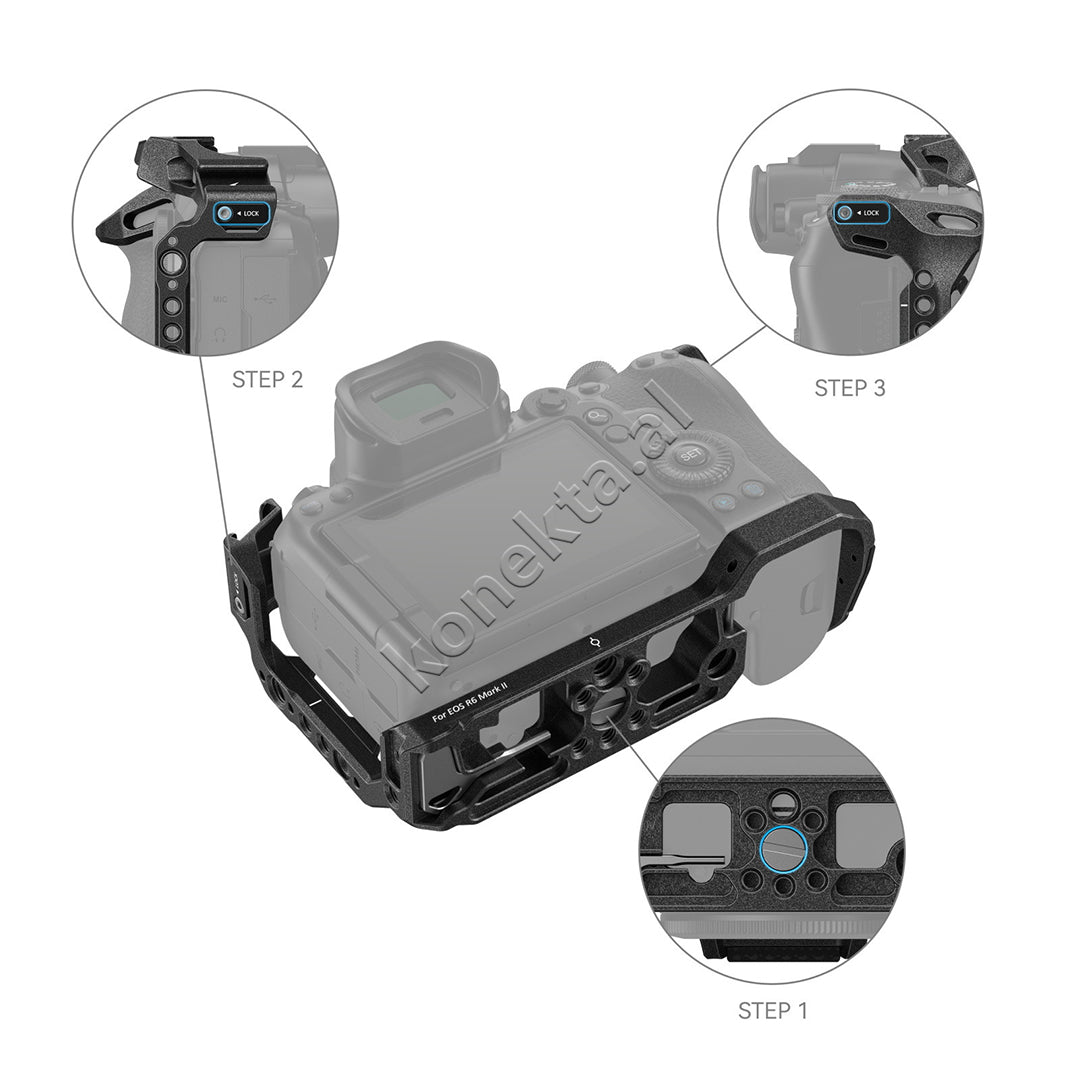 Aksesor “Black Mamba” Cage for Canon EOS R6 Mark II / R6 Mark III SmallRig 4161