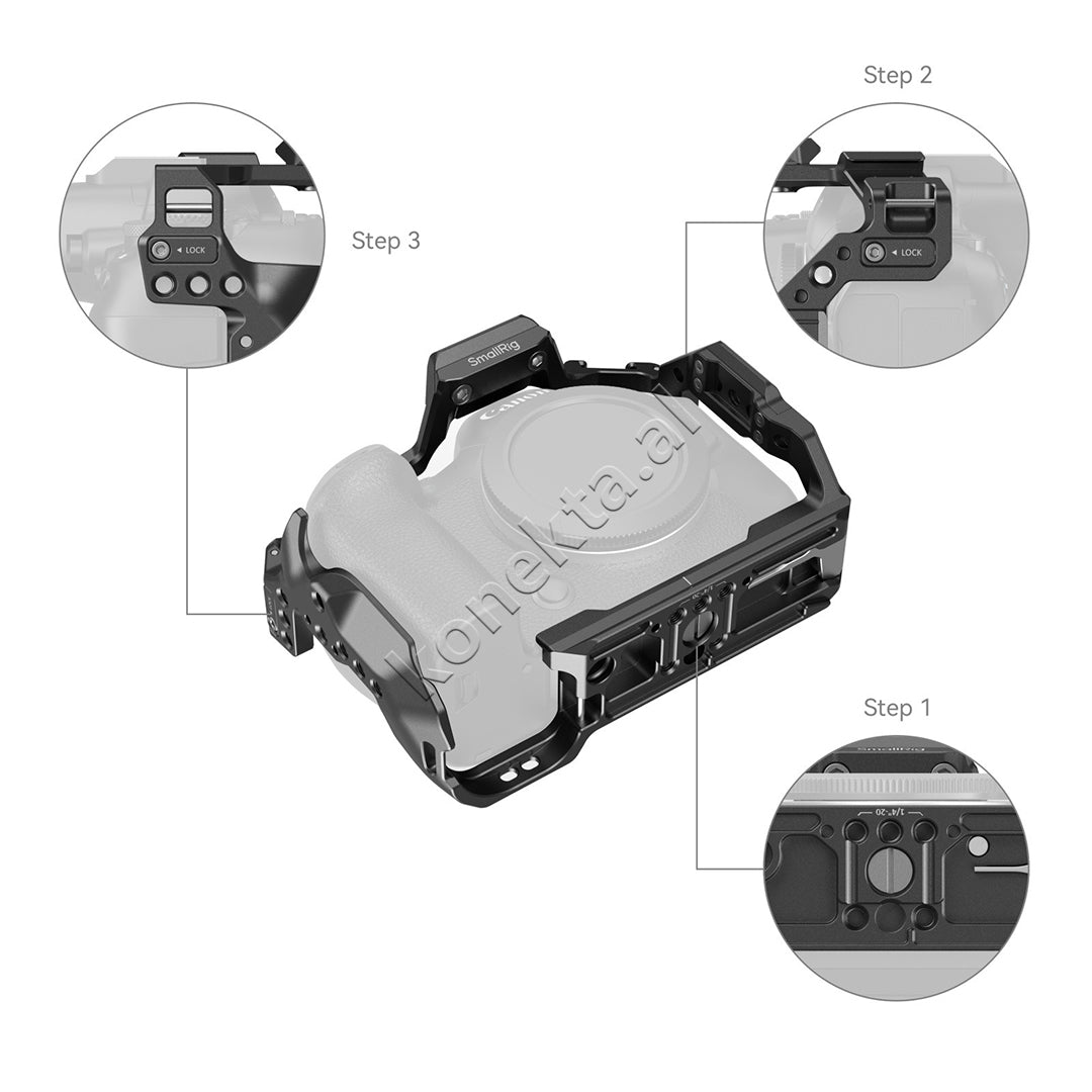 Aksesor HawkLock Quick Release Cage for Canon EOS R6 Mark II SmallRig 4159B