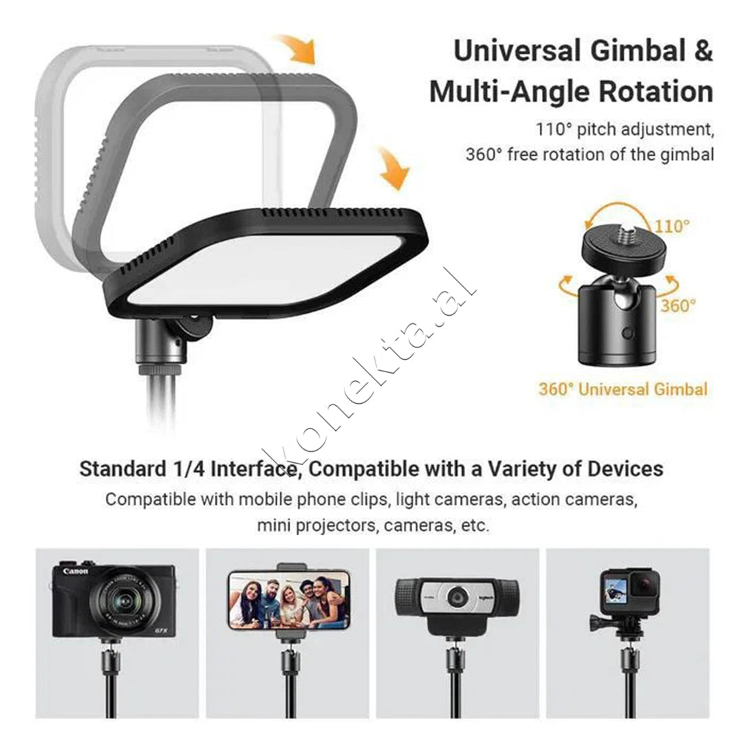 Set Ndriçimi Studio Led Apexel Me Tripod Dhe Telekomande