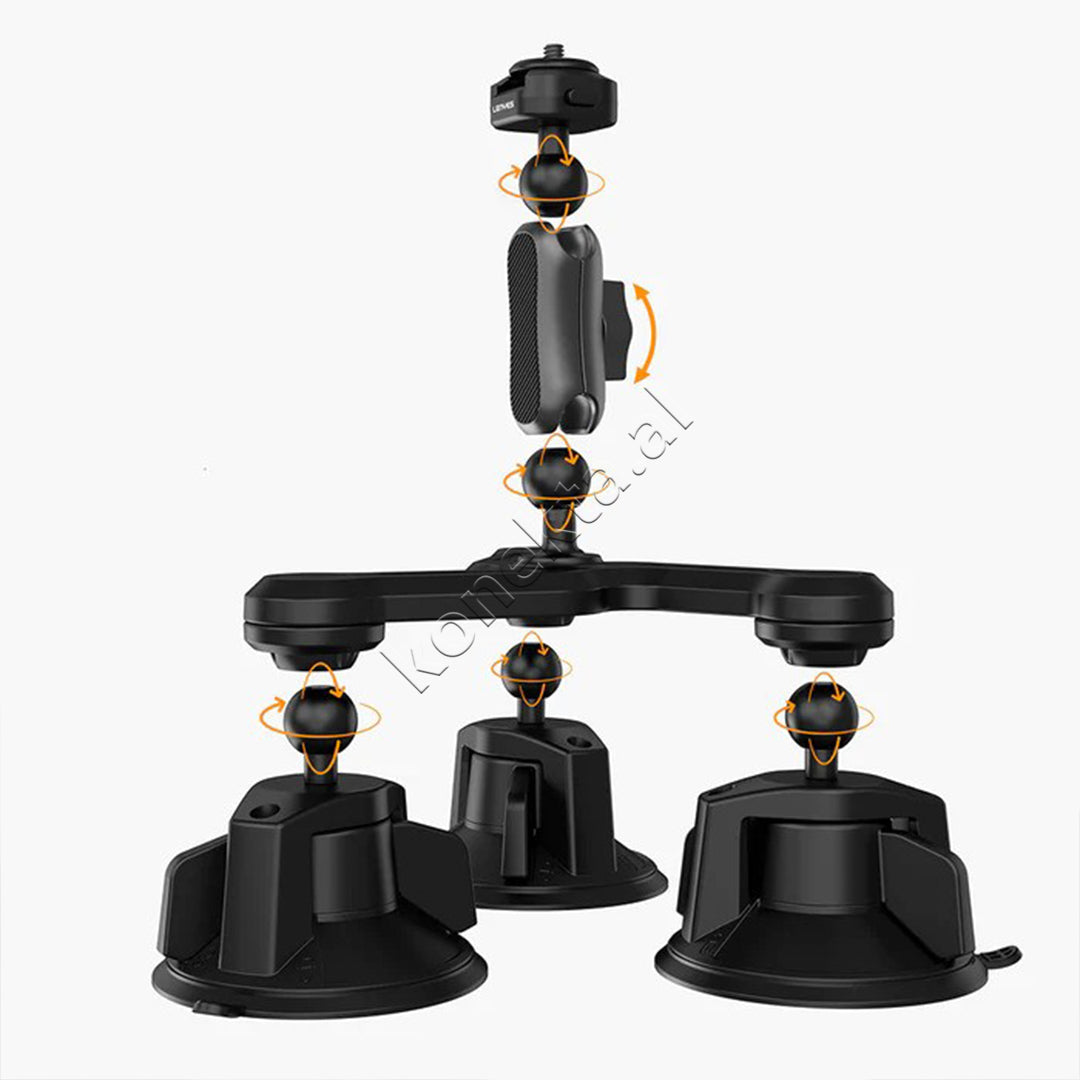 Mbajtese 360° Per Kamera Sportive Me Tre Kupa Me Vakum Per Makine Lenyes
