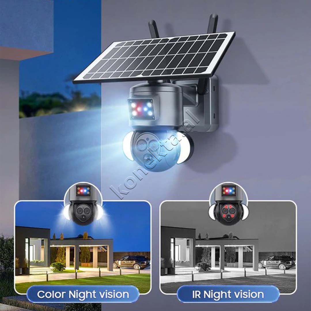 Kamera Sigurie Per Shtepi Outdoor 6MP Me Panel Solar Dhe Karte SIM