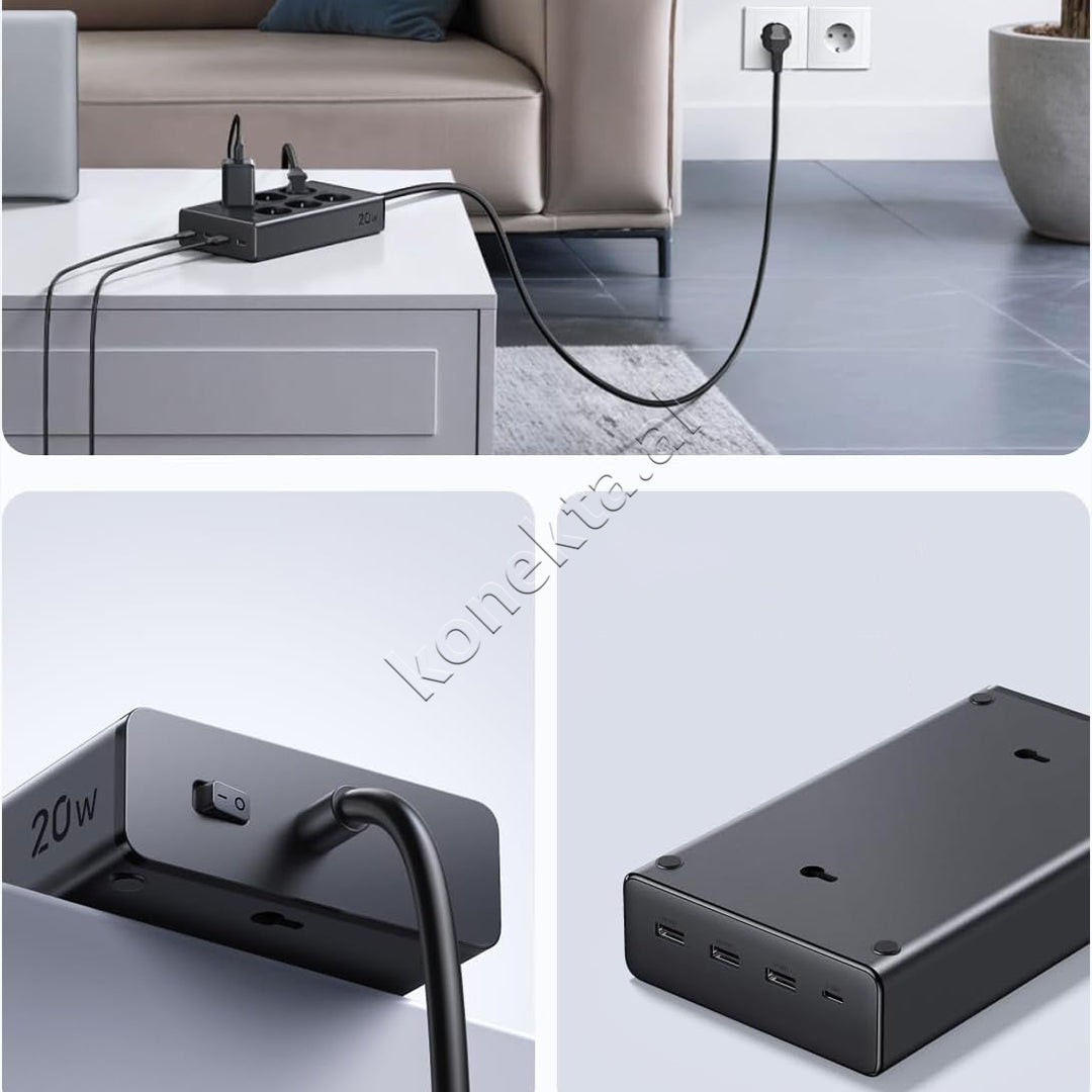 Multiprize UGreen Me 6 Vende Dhe Porta 3xUSB-A Dhe USB-C