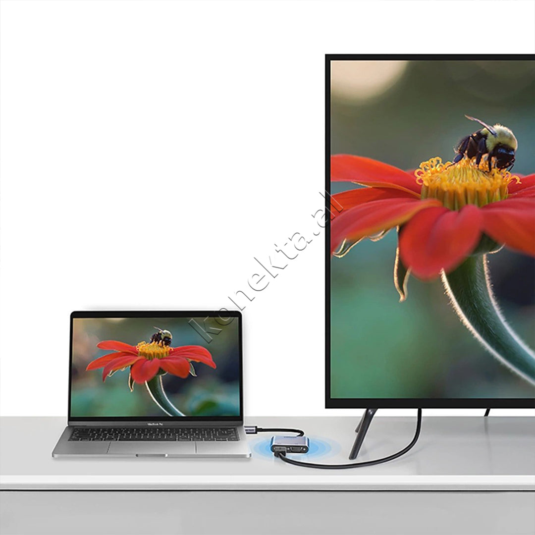 Adaptor USB-C Ne HDMI+VGA+USB-A+ USB-C Ugreen