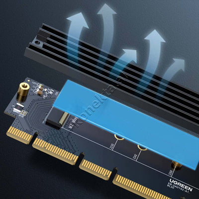 Adaptor PCIe Per SSD M.2 NVMe Me Shpejtesi 64Gbps Ugreen