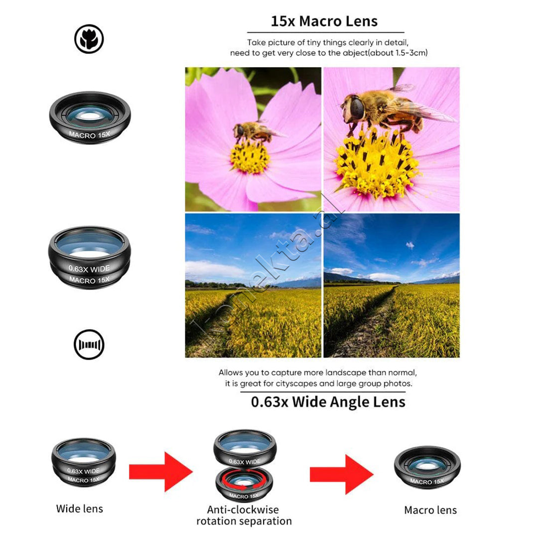 Set Lente Zmadhimi 22X 10 Ne 1 Per Smartphone Apexel
