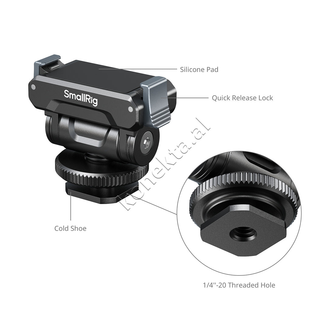 Quick Release Support for DJI Osmo360 / Action 5 Pro / 4 / 3 With Cold Shoe Adapter SmallRig 5436