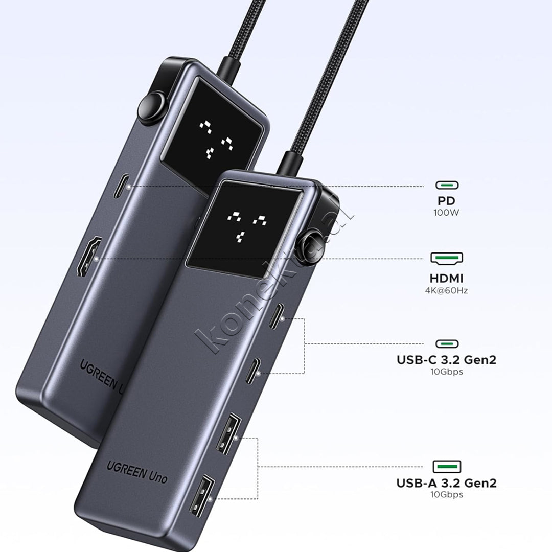 Hub 6 Ne 1 Me Porta 3xUSB-C + 2xUSB-A + 1xHDMI UGreen