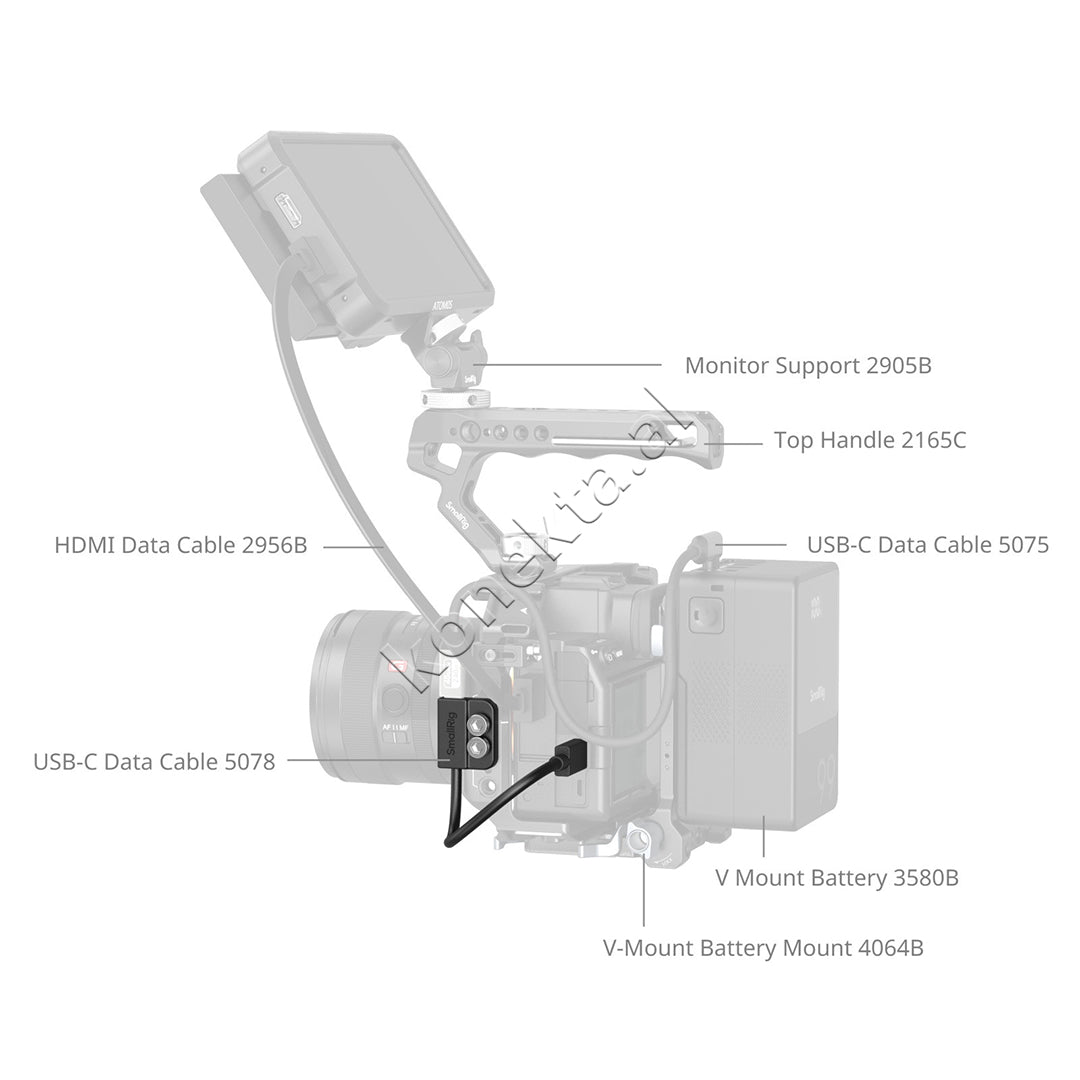 Kabell USB-C (M) - USB-C (F) 20cm SmallRig 5078