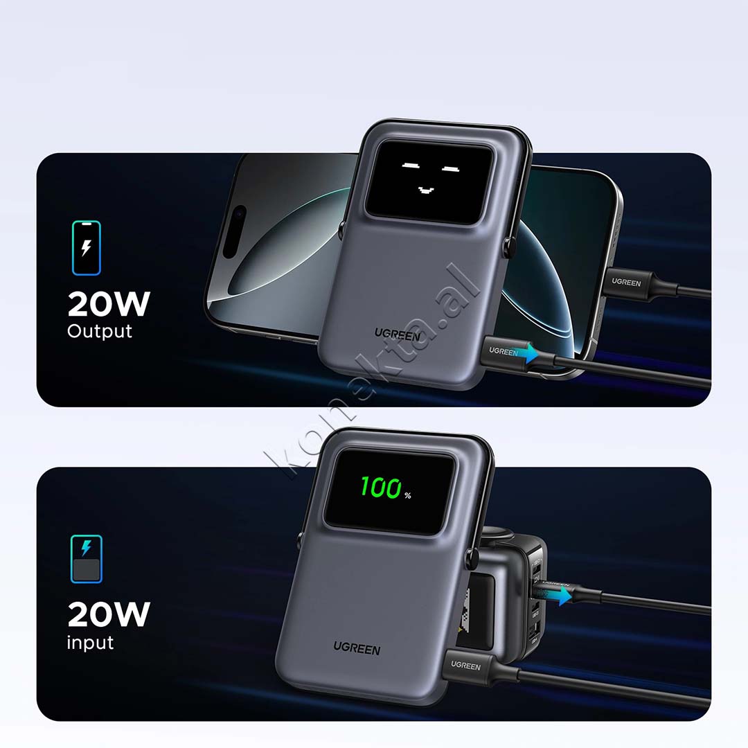 Bateri E Jashtme Magnetike UGreen 5000mAh 20W Me Porte USB-C