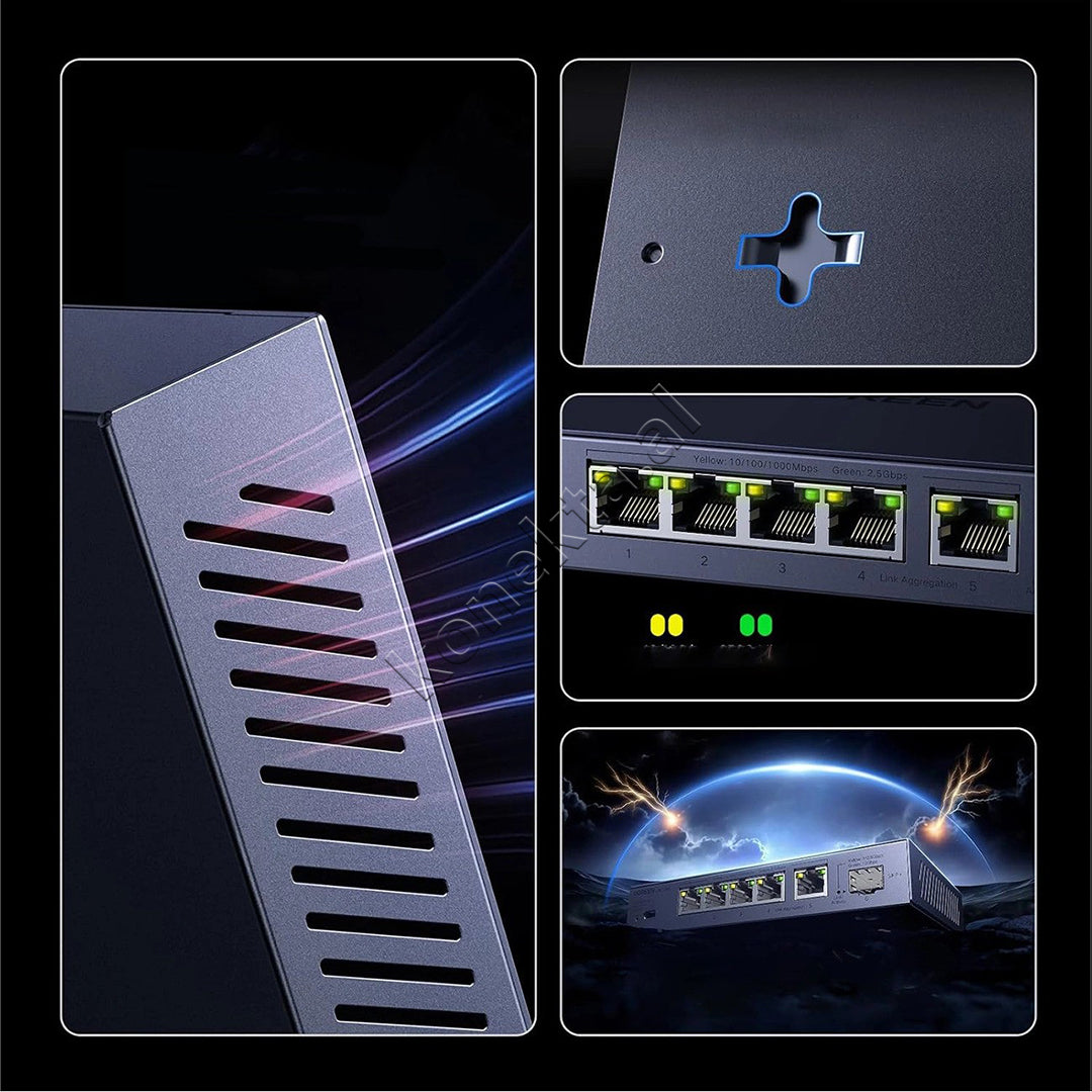 Switch 2.5GB/s Ethernet Me 6 Porta Ugreen
