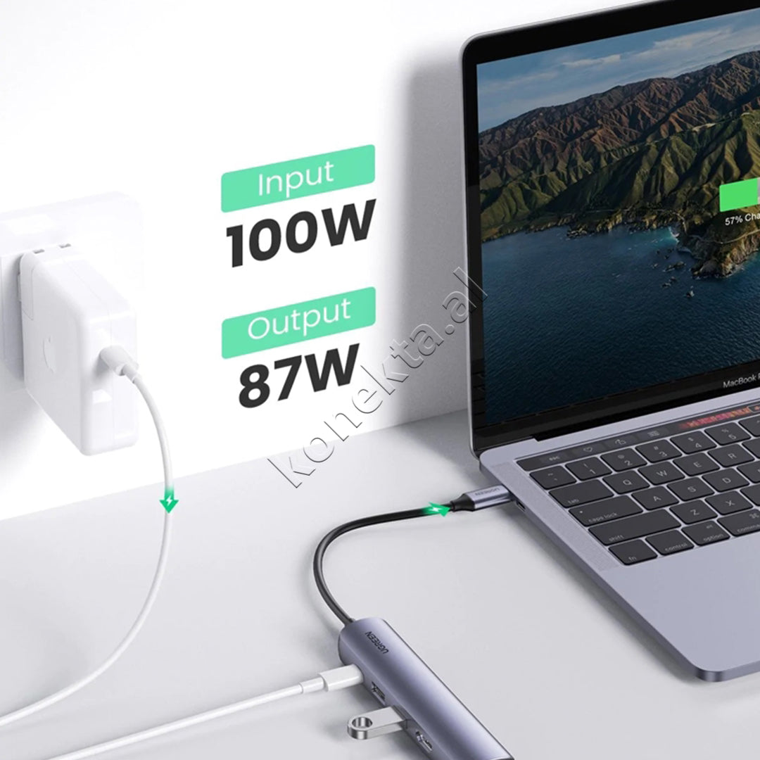Hub 5 Ne 1 UGreen Me Porta 2xUSB-A + 1xUSB-C + 1xHDMI + 1xRJ45