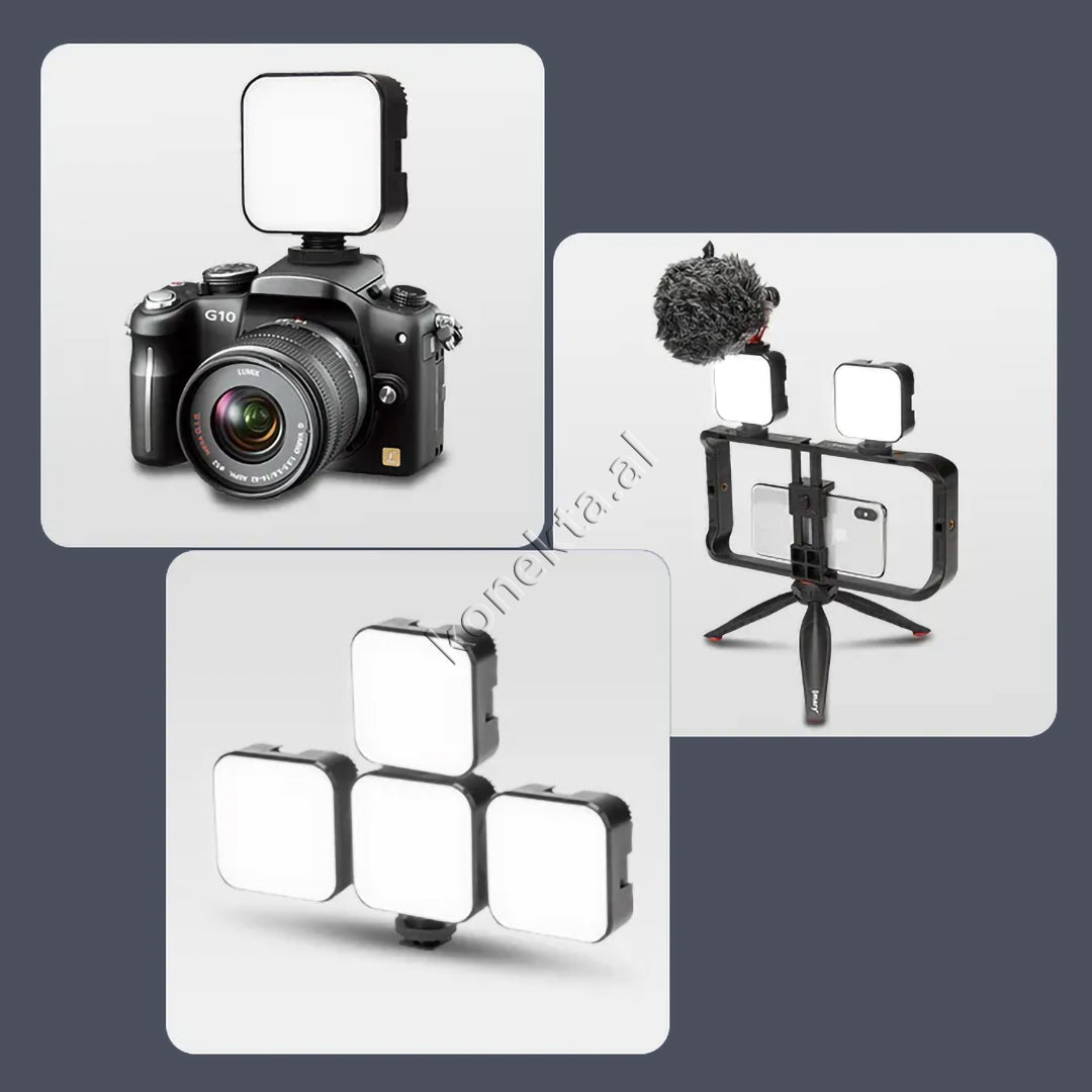 Mini Dritë LED Multifunksionale Me Ndriçim Të Gradueshëm Për Foto dhe Video Me Interpretim Të Lartë Të Ngjyrave