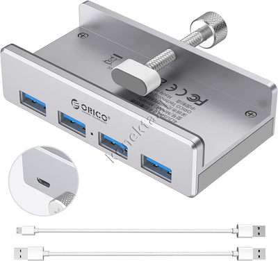Adaptor Metalik Me 4 Porta USB3.0 Per Kompjuter/Laptop Me Porte USB/Type-C