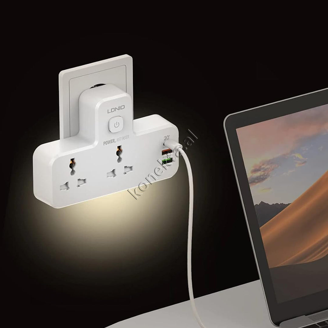 Multiprize 2 Vendeshe Me 3 Porta Karikimi Te Shpejte dhe Dritë Nate LED