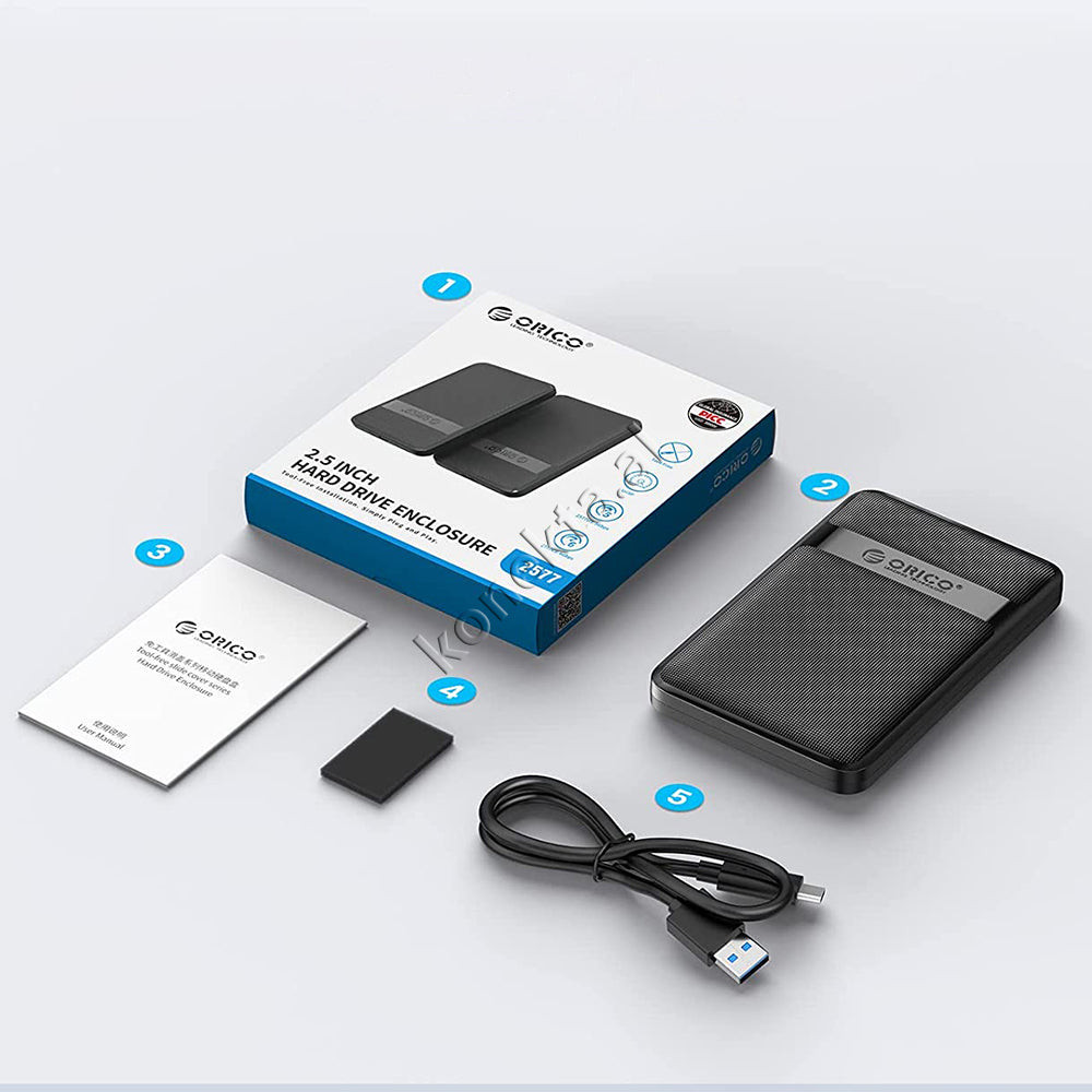 Mbajtese Dhe Lexuese Hard Disk / SSD 2.5" Orico Me Porte Type-C