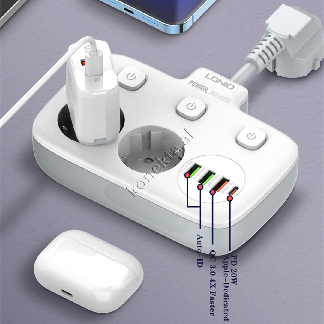 Multiprize 2 Vendeshe Me 4 Porta Karikimi Te Shpejte Me Celes Individual