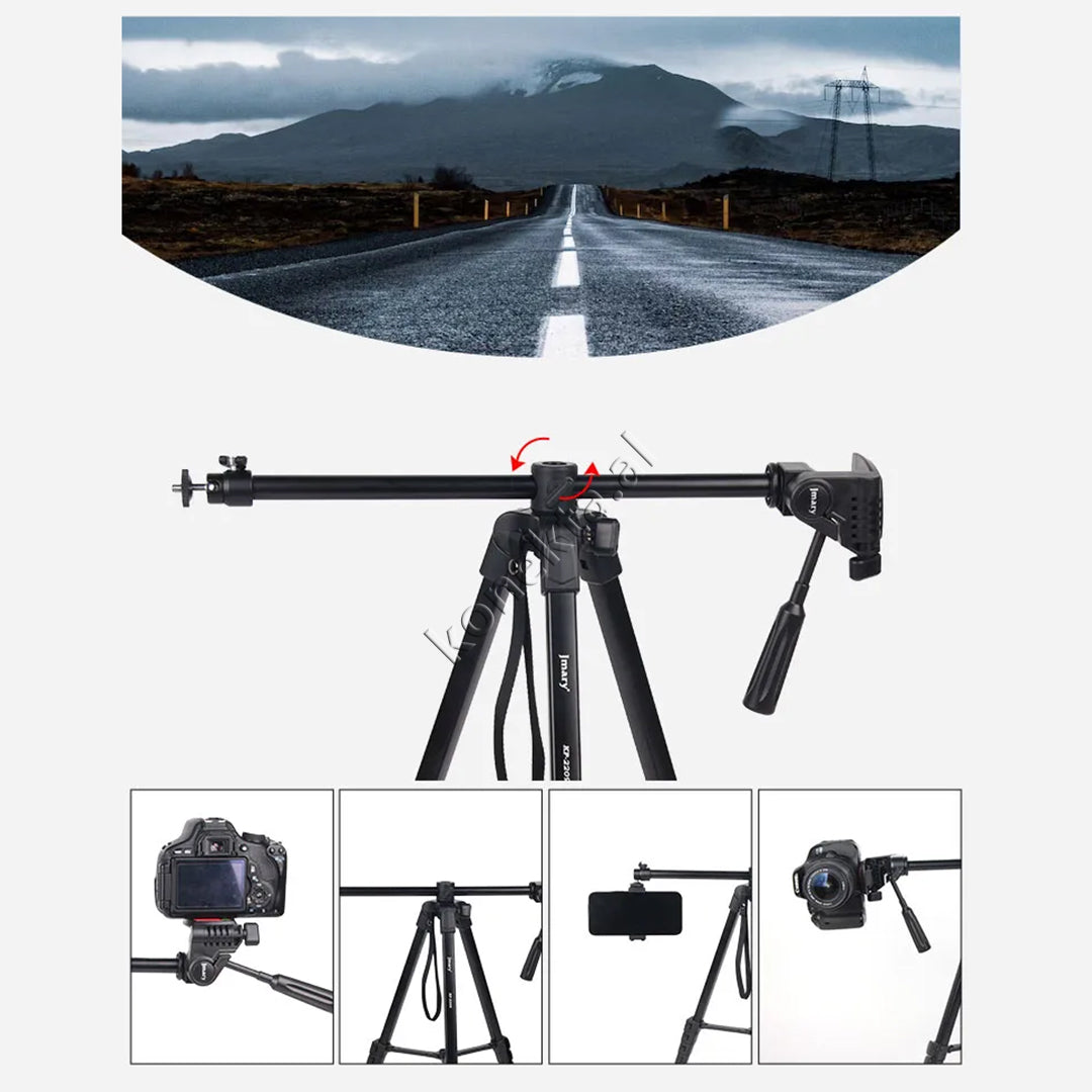 Trekëmbesh (Tripod) i Çmontueshëm si Monopod me Gjatësi dhe Kënd Të Gradueshëm për Kamera, Telefon, Tablet ,GoPro, SLR,  Etj.