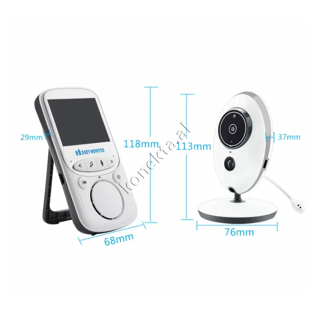 Video Monitor Per Mbikeqyrjen e Foshnjes Me Ekran 2.4"
