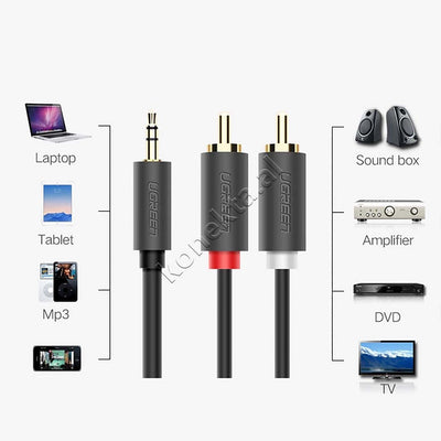 Kabell Audio Ugreen 3.5mm Ne 2RCA (M-M) 1m/ 2m