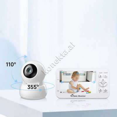 Kamera Per Monitorimin E Foshnjes Me Ekran 5" Dhe Mikrofon Te Integruar