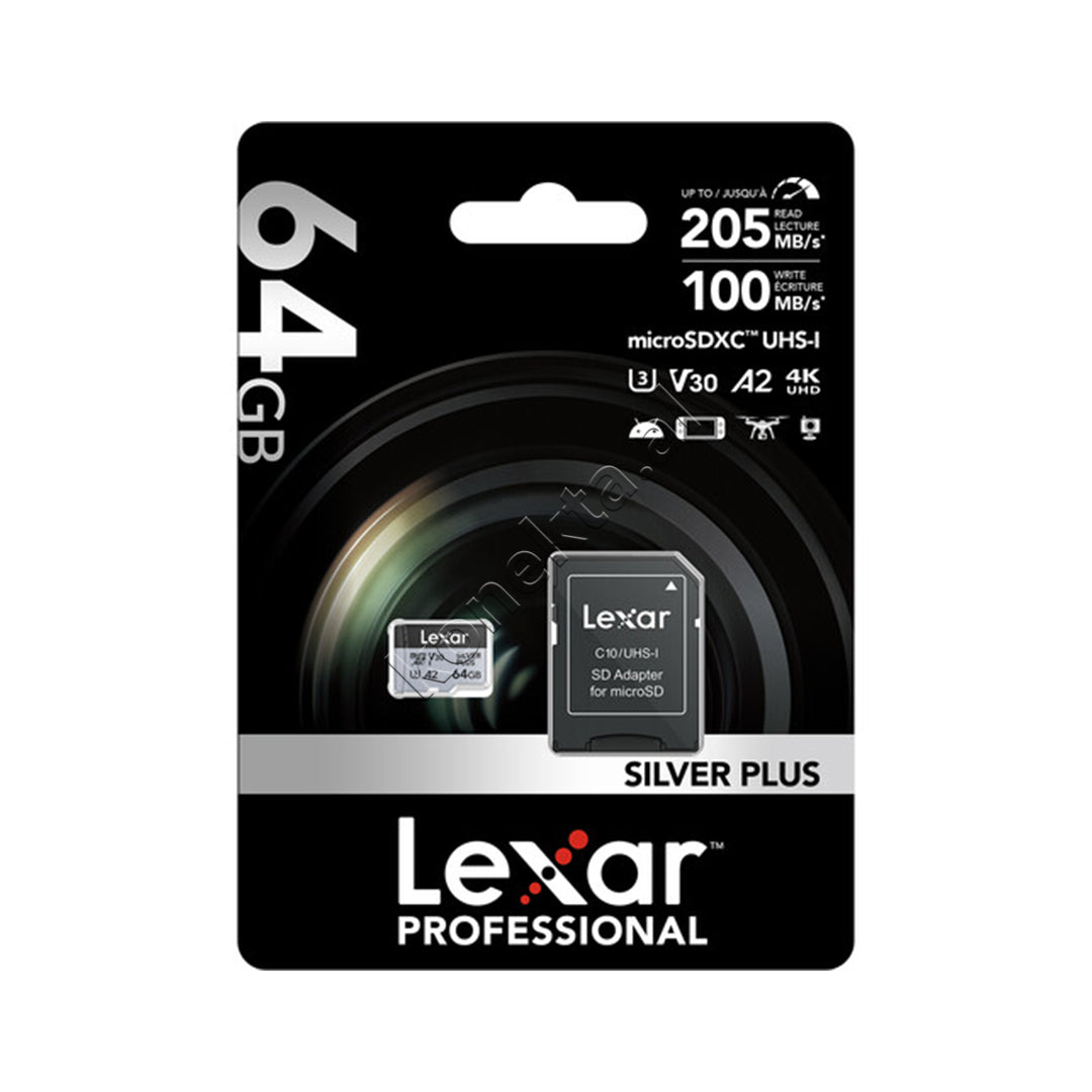 Karte Memorie MicroSDXC Me Adaptor Silver Plus 64GB Lexar