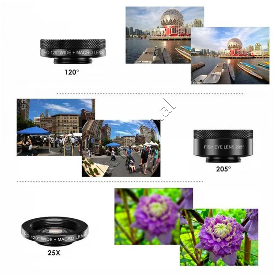 Set Lentesh 22X 4 Ne 1 Apexel Per Smartphone Me Tripod
