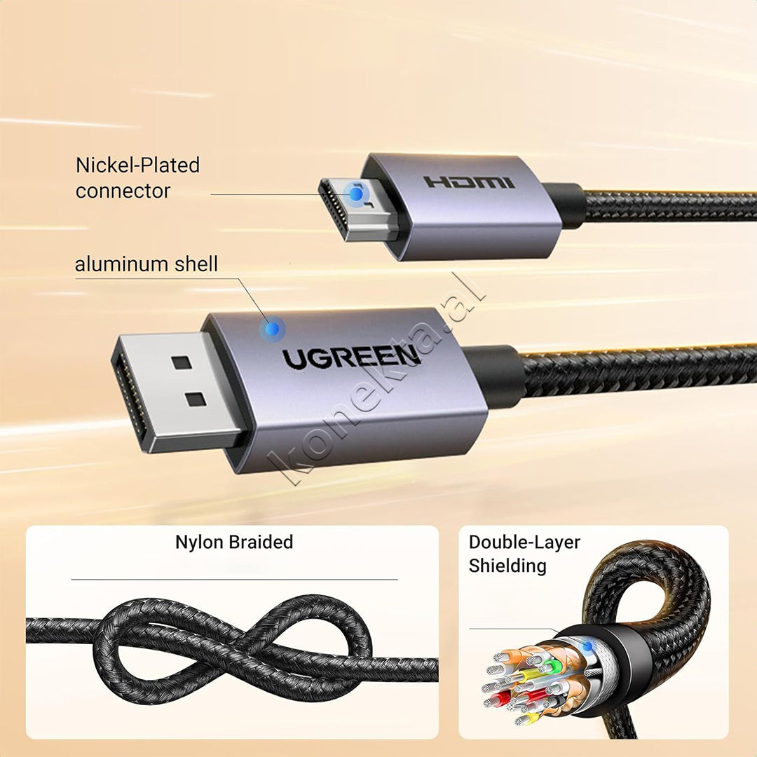 Kabell DisplayPort (M) Ne HDMI (M) Ugreen 2m