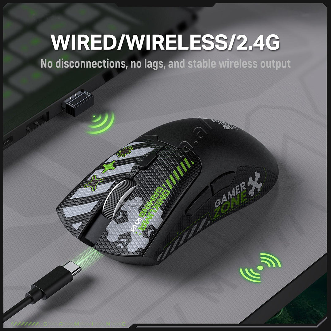 Maus Gaming Wireless Tri-Mode 12800 DPI Onikuma