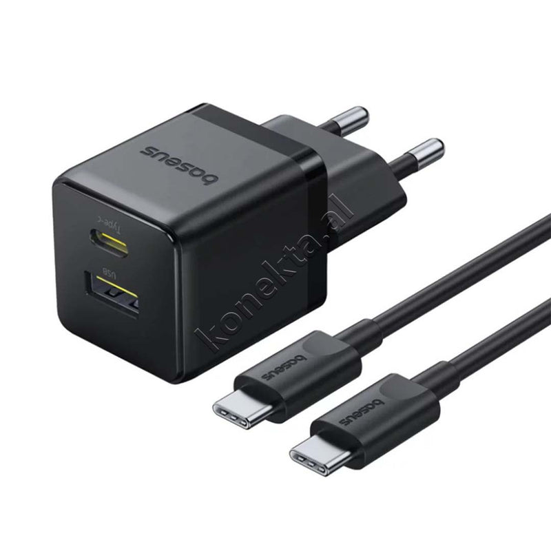Adaptor Karikimi 30W Baseus Me 2 Porta USB-C Dhe USB-A
