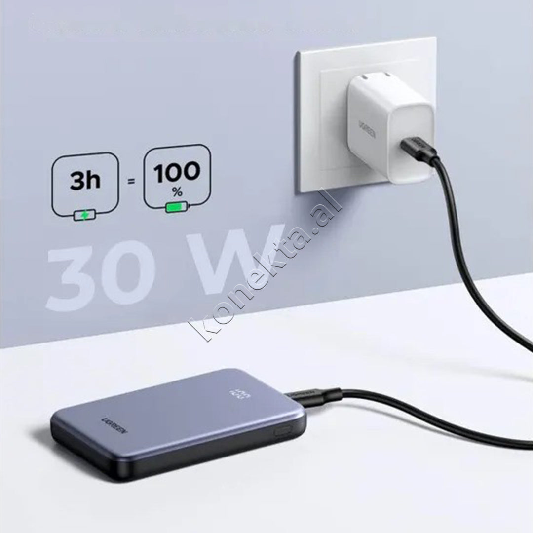 Bateri e Jashtme 20000mAh 30W Me Kabllo Te Integruara Ugreen