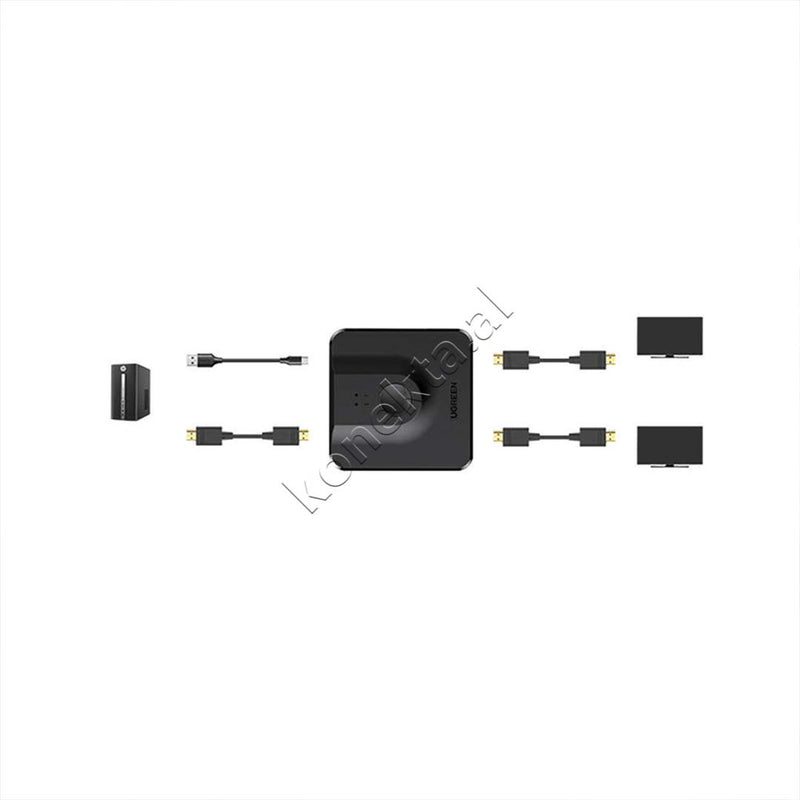 Splitter 2xDisplay Port Ne 1xDisplay Port 4K / 1080p Switch Ugreen