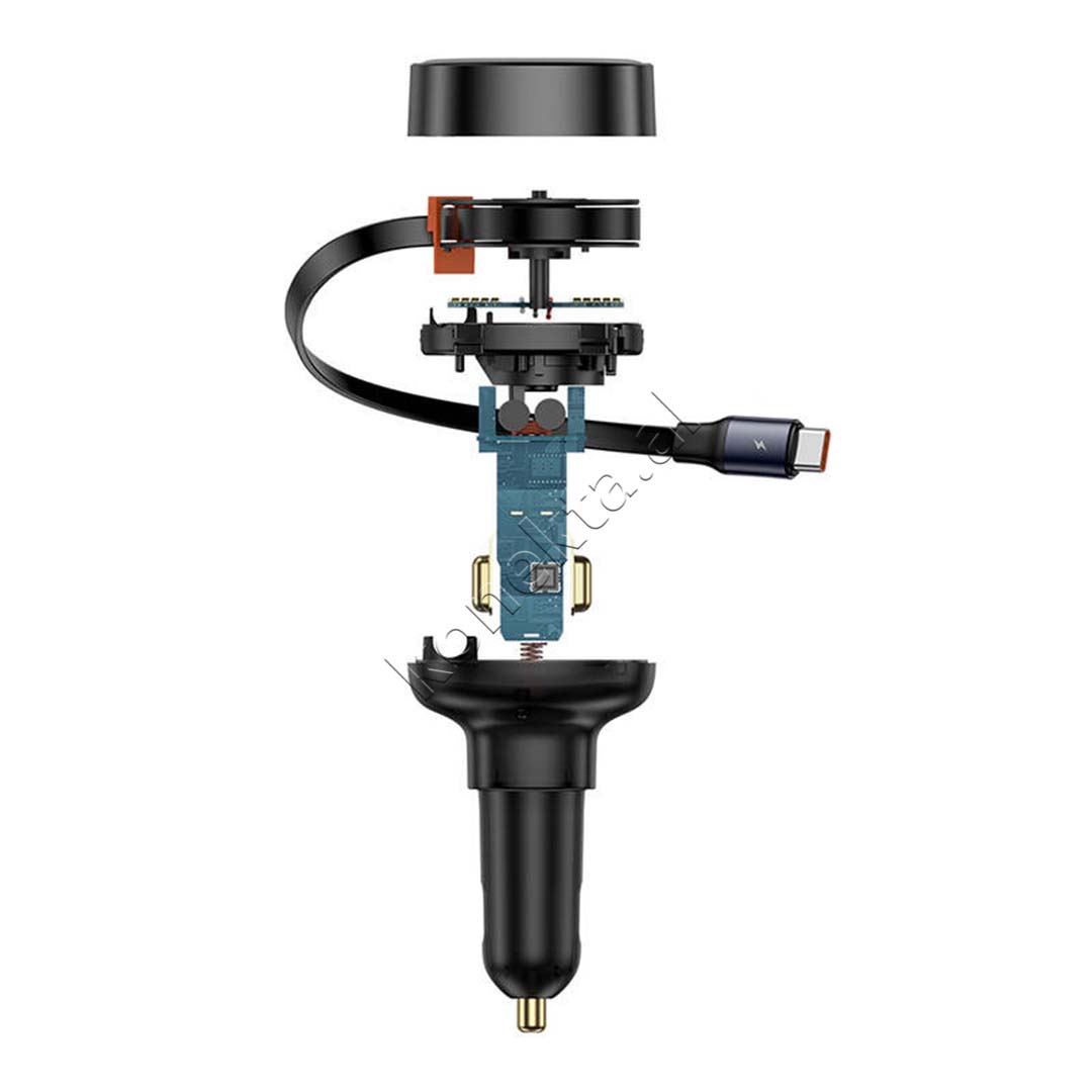 Adaptor Karikimi Per Makine 60W Me Fishe Type-C Te Terheqshme Baseus