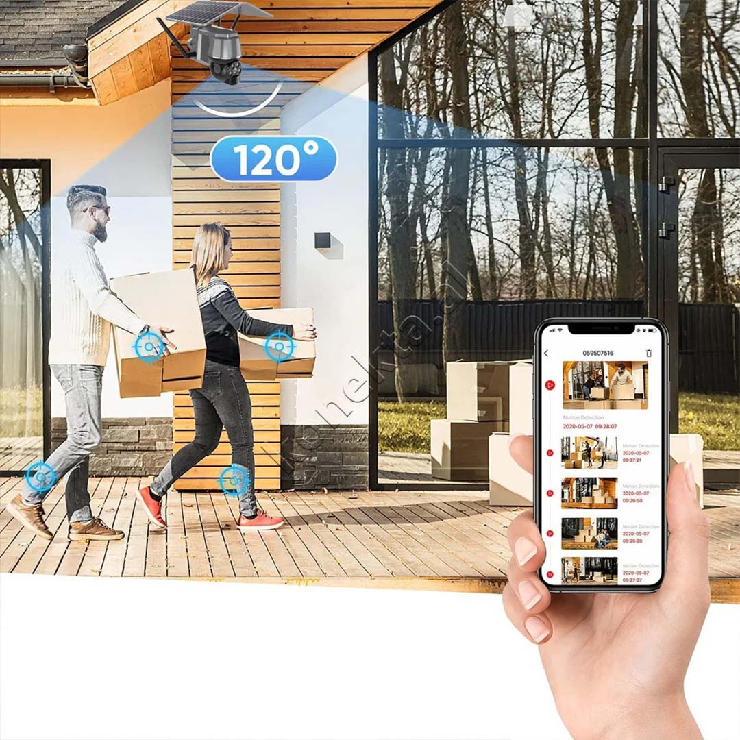 Kamera Sigurie Outdoor Me Panel Solar 1080P Me Karte SIM