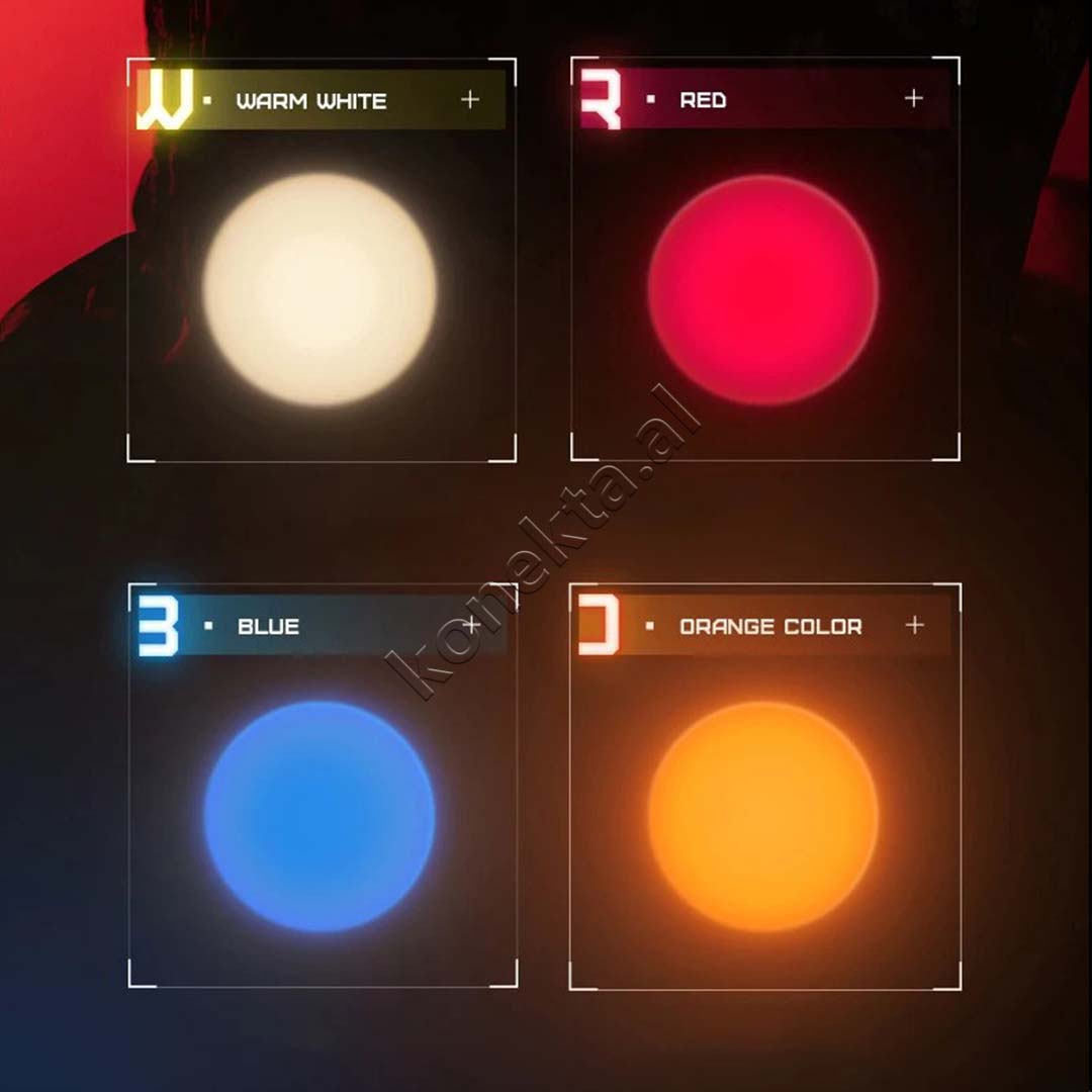 Drite Profesionale Me 4 Ngjyra 10W Sidande