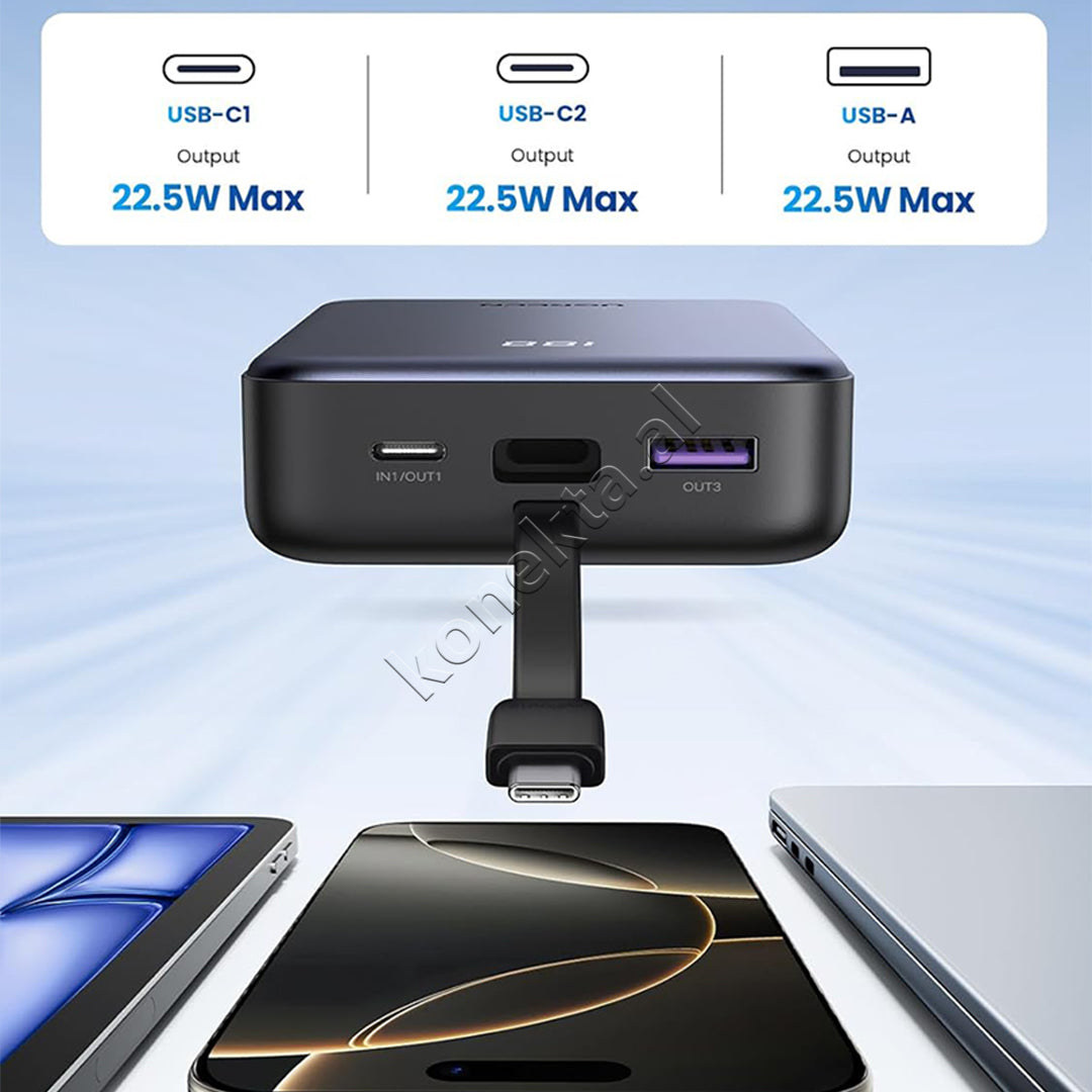 Bateri E Jashtme 20000mAh 20W Me Fishe Type-C Ugreen