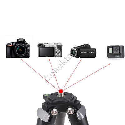 Trekembesh (Tripod) Profesional Me Fibra Karboni Dhe Vide 1/4" Per Kamera DSLR