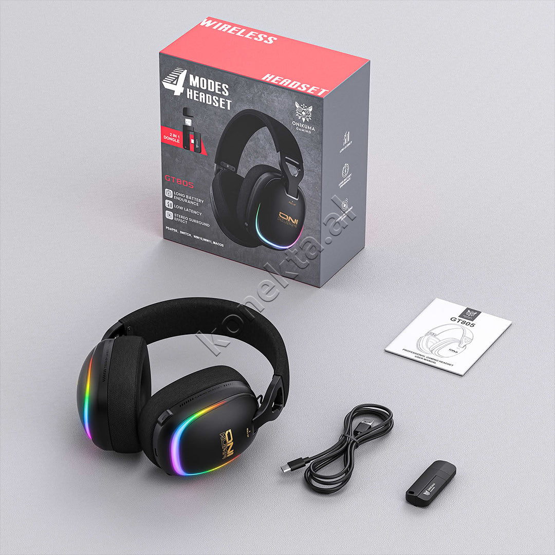 Kufje Headphones Gaming Wireless Me Bluetooth Onikuma