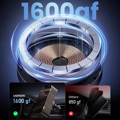 Karikues Dhe Mbajtese Celulari Magnetike Per Makine 15W Ugreen
