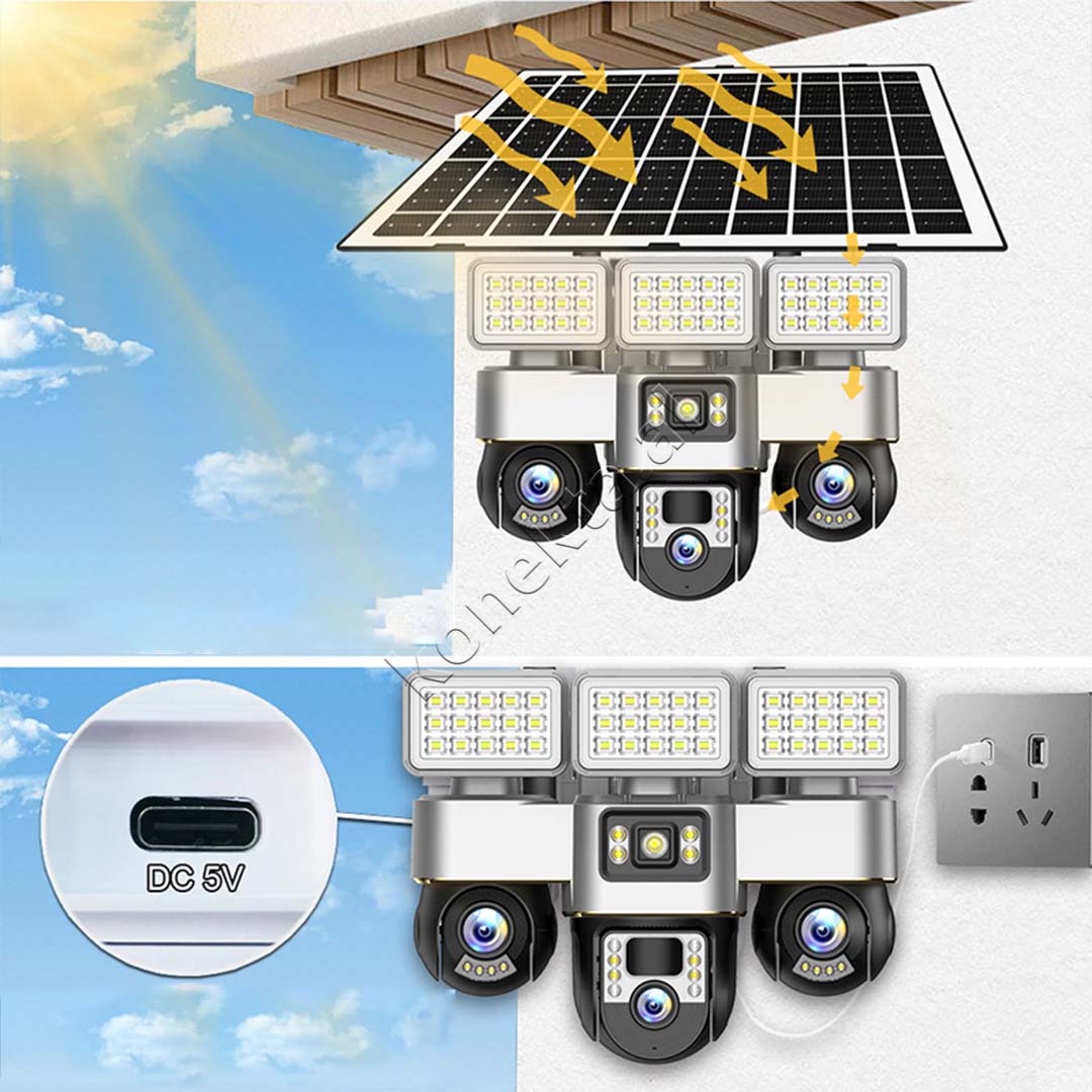 Kamera Sigurie Per Shtepi Outdoor Me Panel Solar Dhe Karte SIM