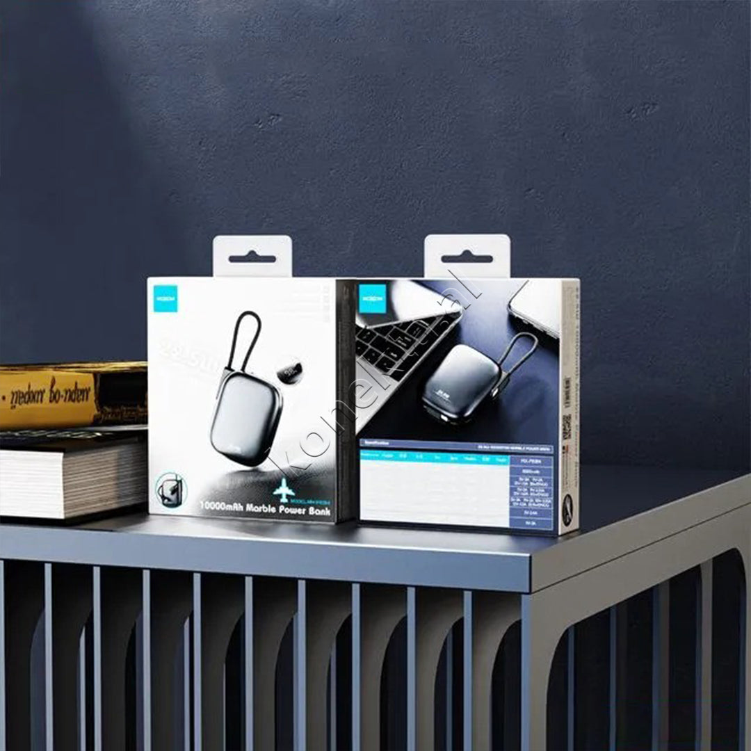 Bateri E Jashtme Me Fishe Type-C Dhe Lightning 10'000mAh Moxom