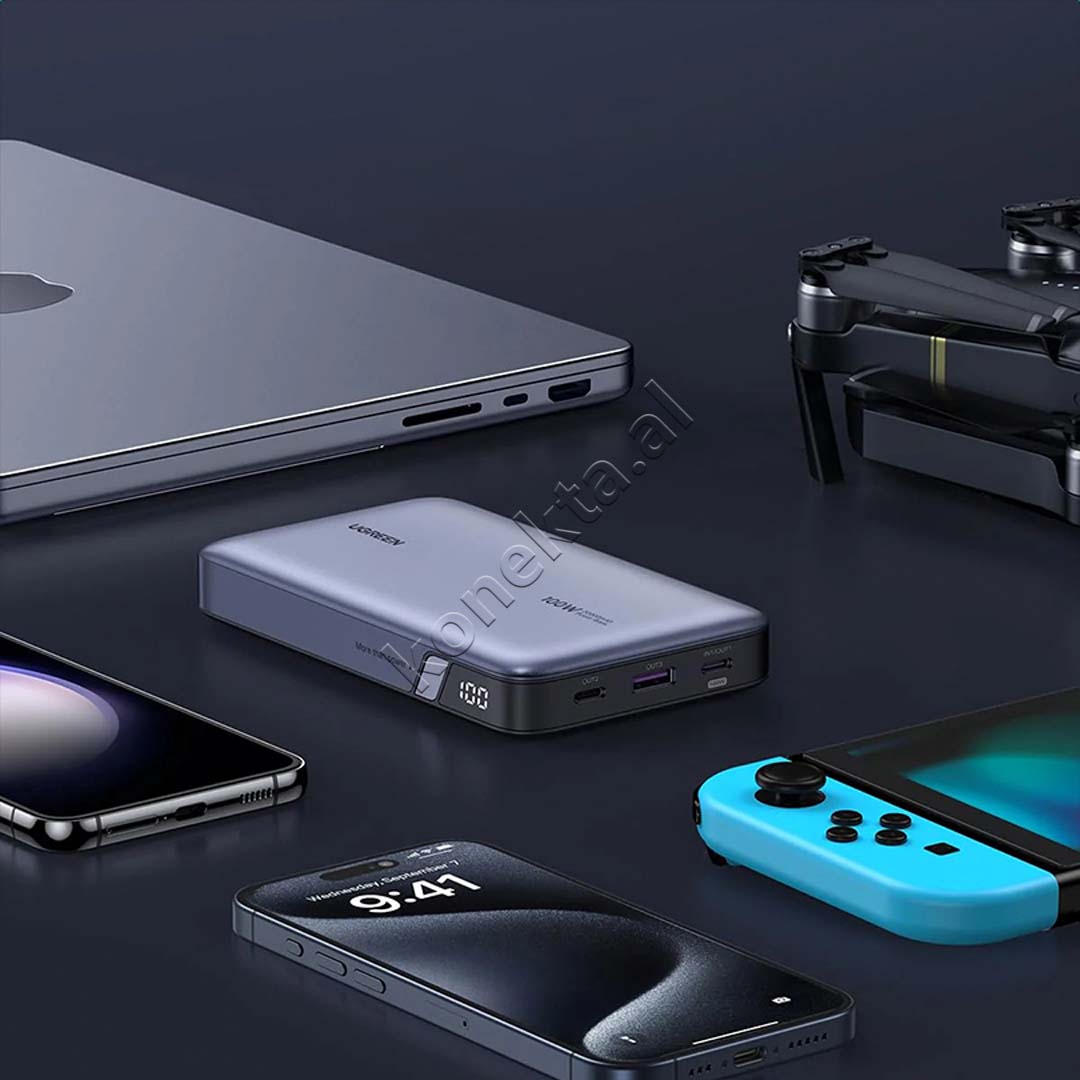 Bateri E Jashtme UGreen 20000mAh 100W Me 3 Porta
