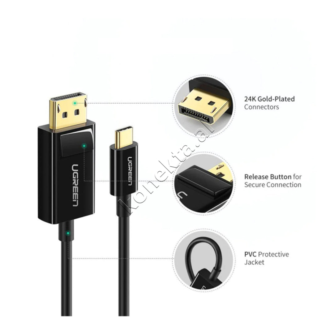 Kabell USB-C (M) Ne  DisplayPort (M) 1.5m Ugreen