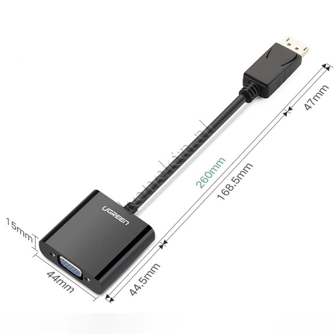 Kabell Adaptor Ugreen DisplayPort (M) Ne VGA (F)