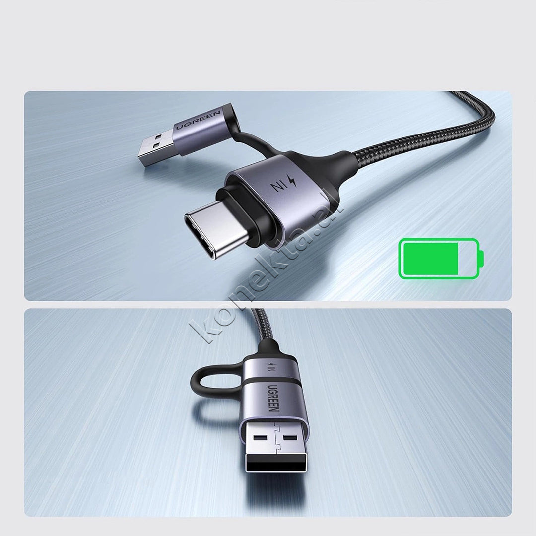 Adaptor Audio 2 Ne 1 USB-C - USB-A/C + AUX Ugreen