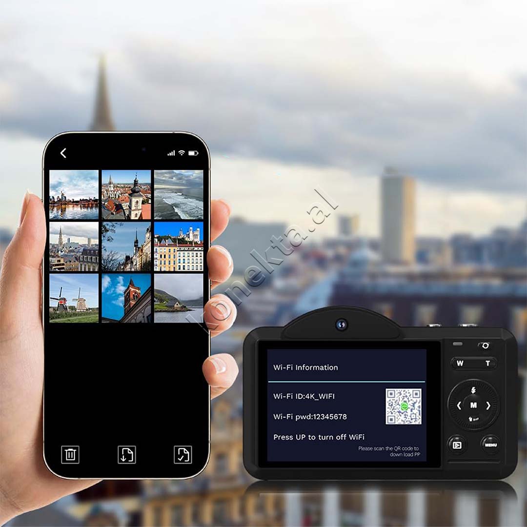 Kamera Digjitale 5K 75MP Me Ekran 2.8"