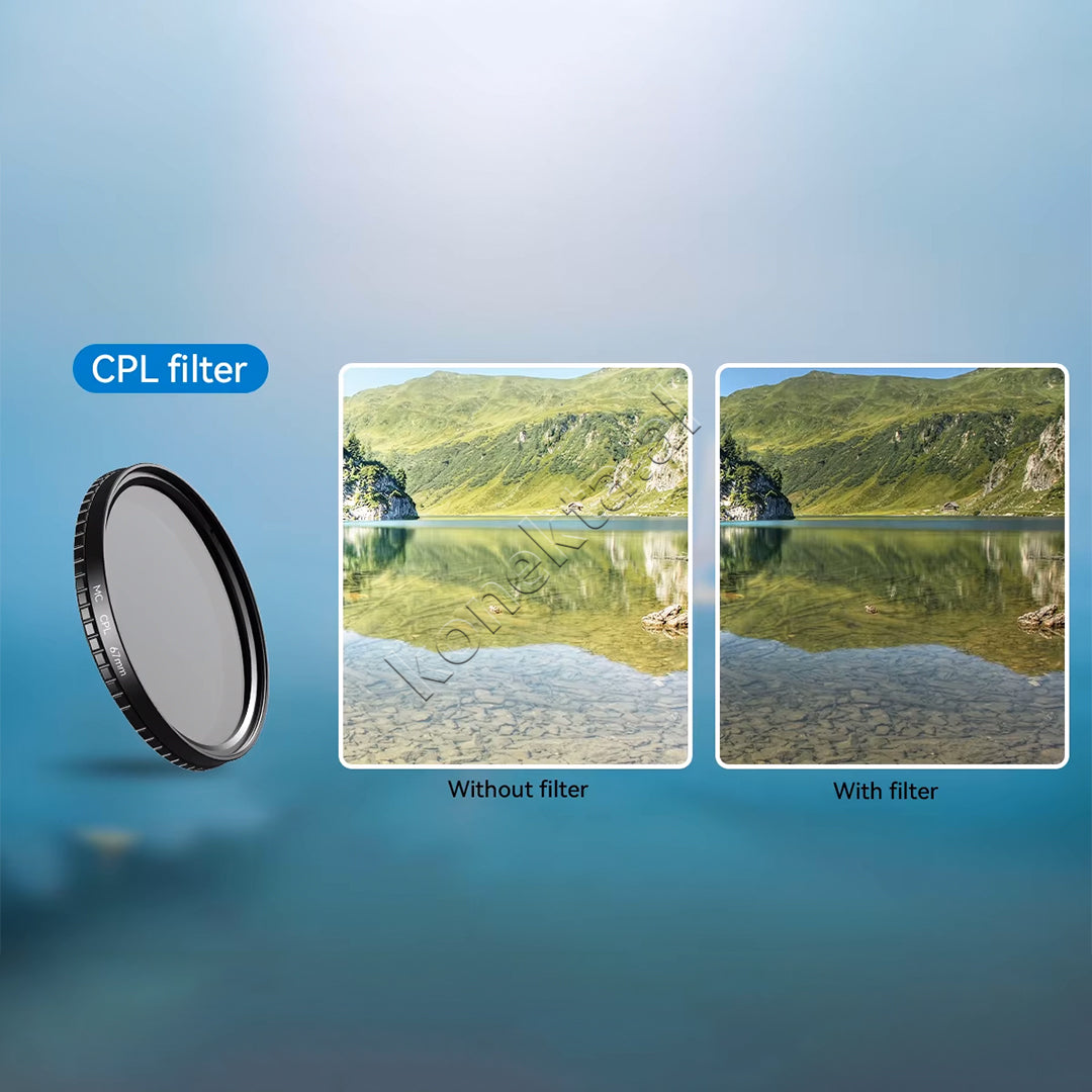 Set Filtrash CPL + UV + ND32 Me Kapese Universale 67 mm Per Smartphone Apexel