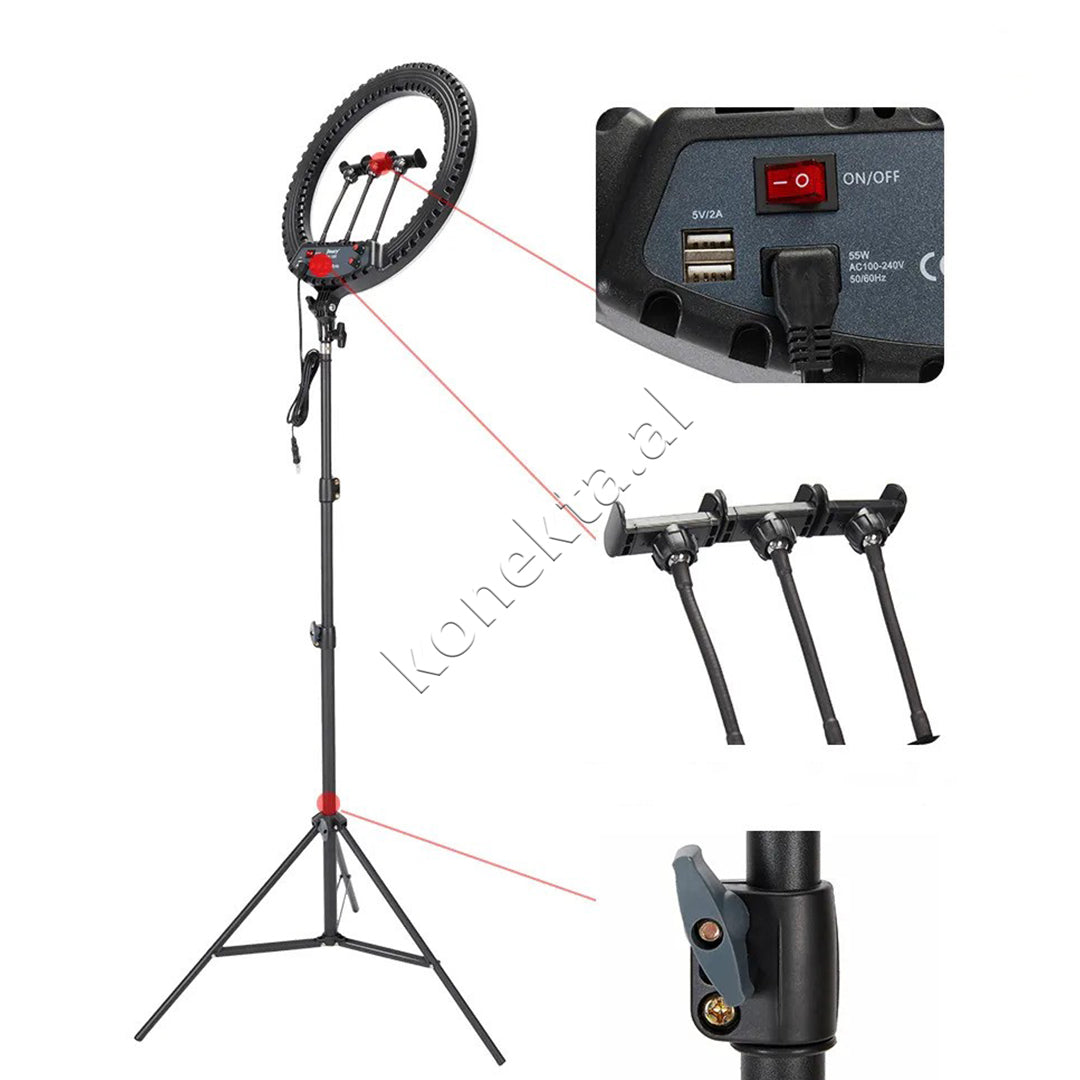 Drite Rrethore Profesionale 18" Ring Light Jmary