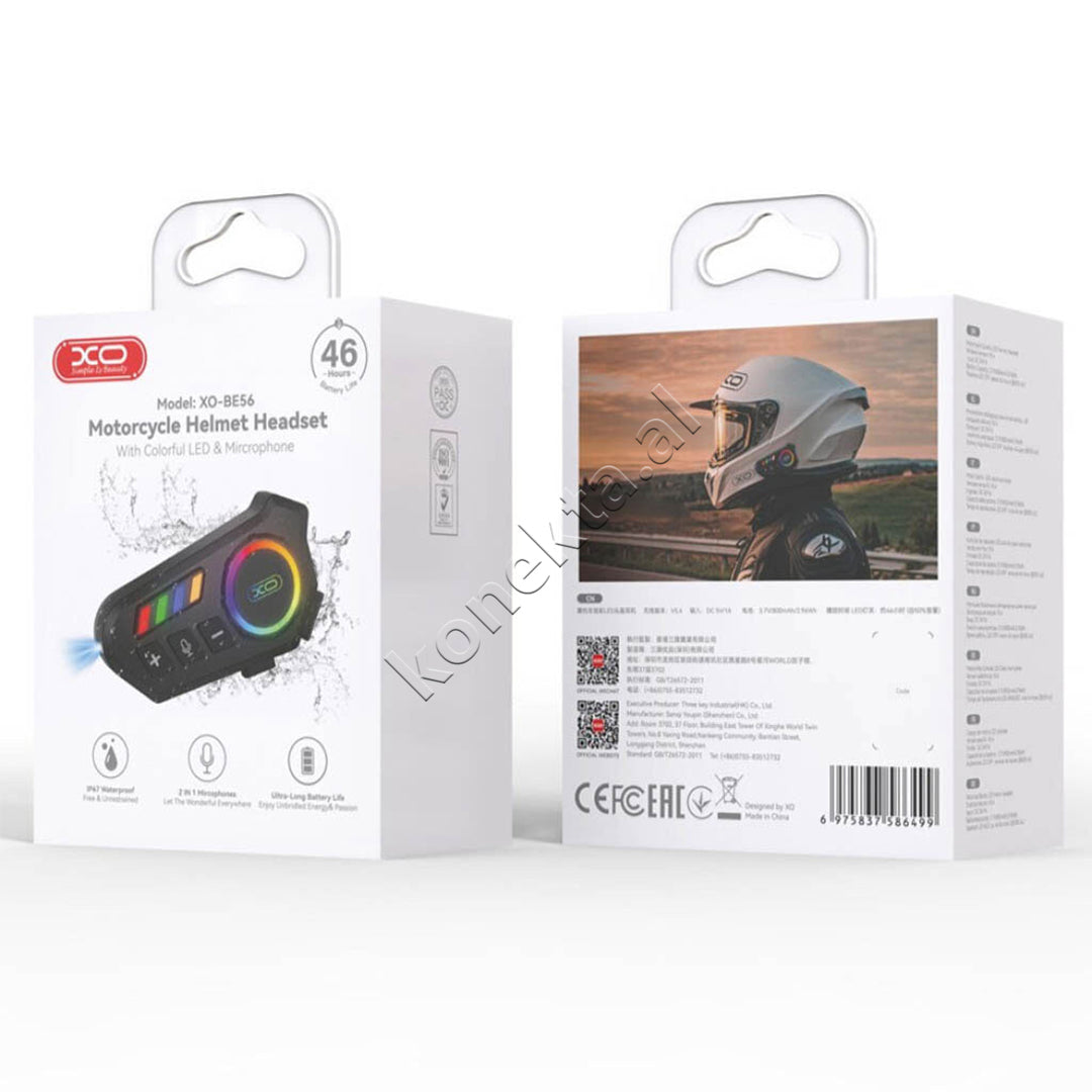 Helmet Bluetooth Headset Xo Per Motorr