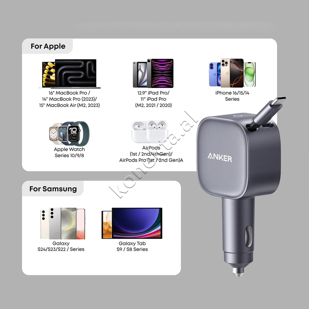 Adaptor Karikimi Per Makine 75W Me Fishe Te Terheqshme USB-C Anker